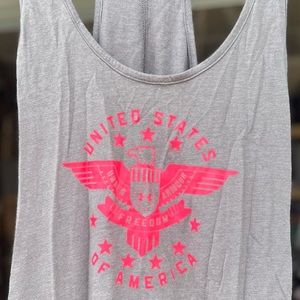 Womens 2xl gray/pink Under Armour tank top.